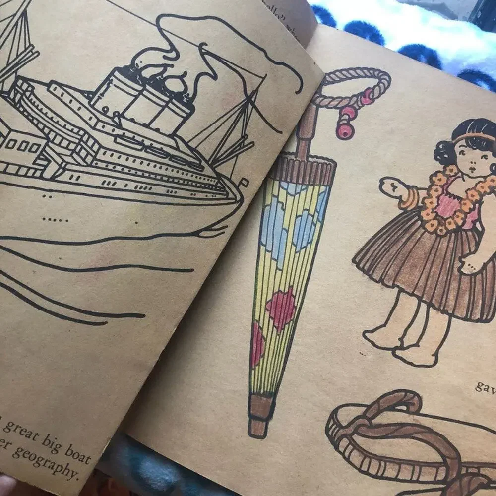 Antique Home Shirley Temple 1936 Coloring Book